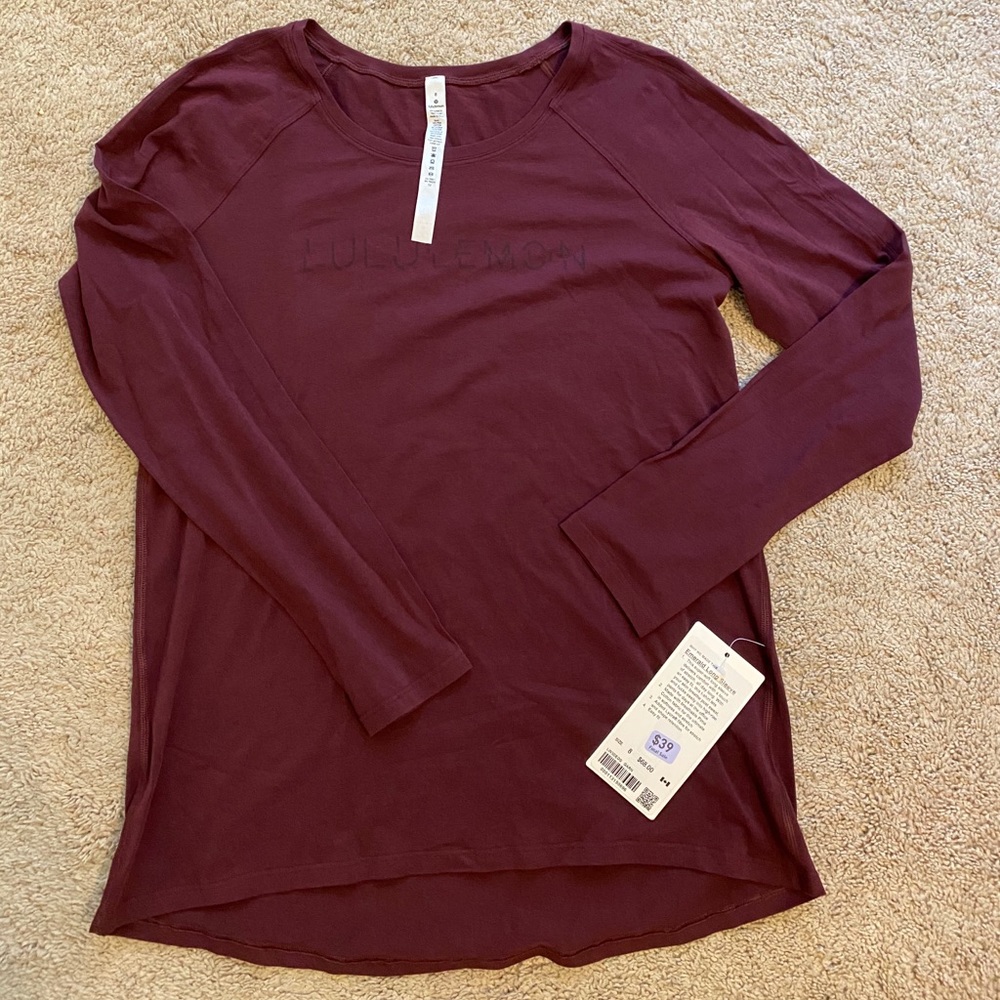 Lululemon Emerald Long Sleeve Logo